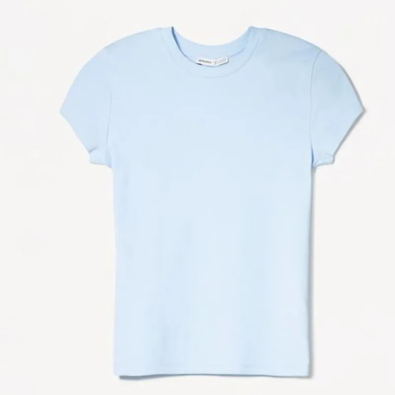 Camiseta Básico Ajustado Azul