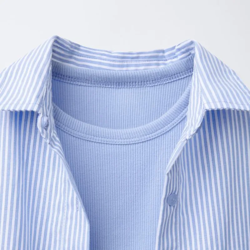 Pack camisa Oxford con camiseta rib 
