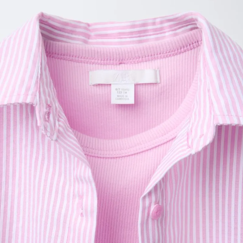 Pack camisa Oxford con camiseta rib 