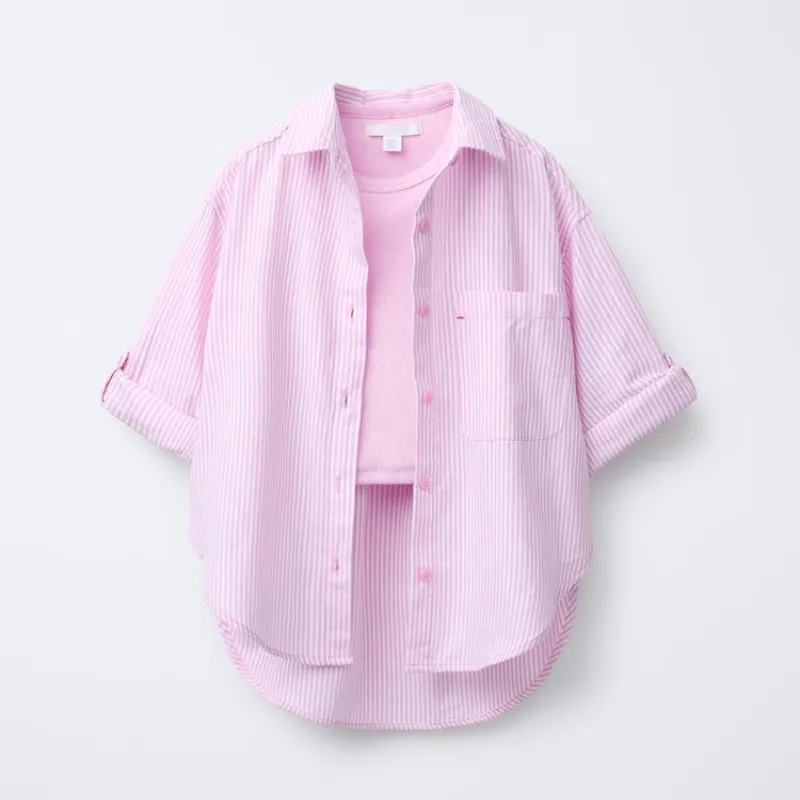 Pack camisa Oxford con camiseta rib 