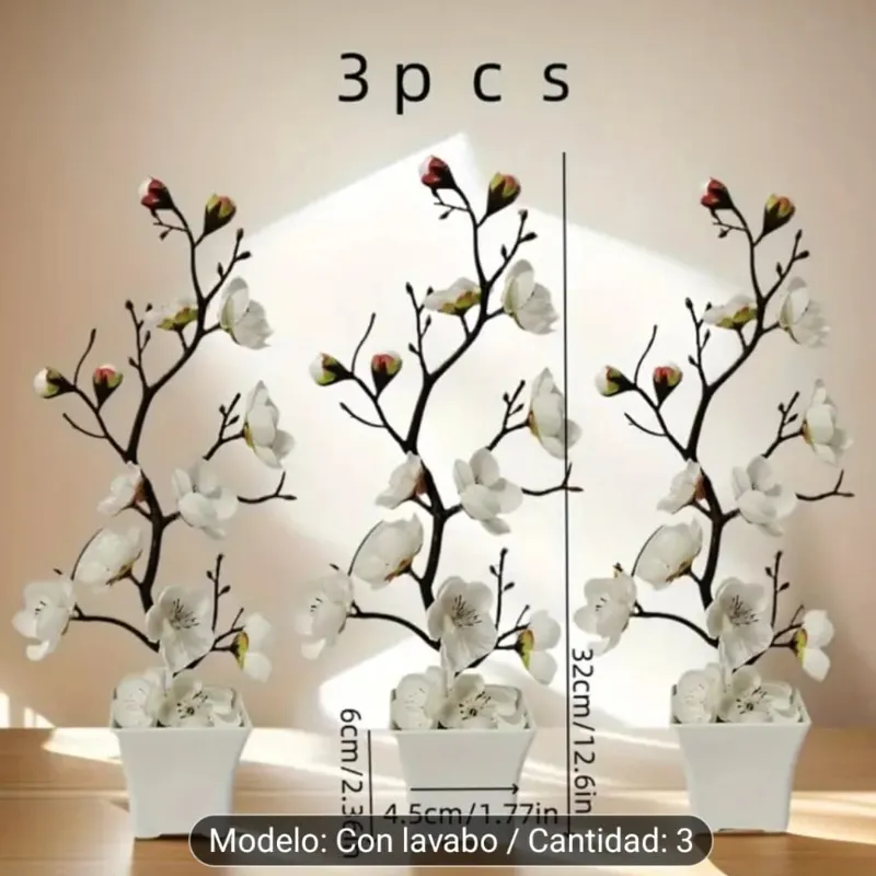 Pack de 3 Macetas con Orquídeas