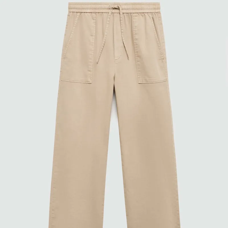 Pantalón Algodón Cintura Elástica 