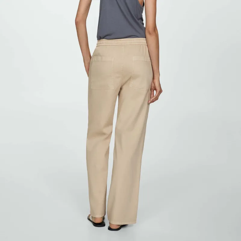 Pantalón Algodón Cintura Elástica 