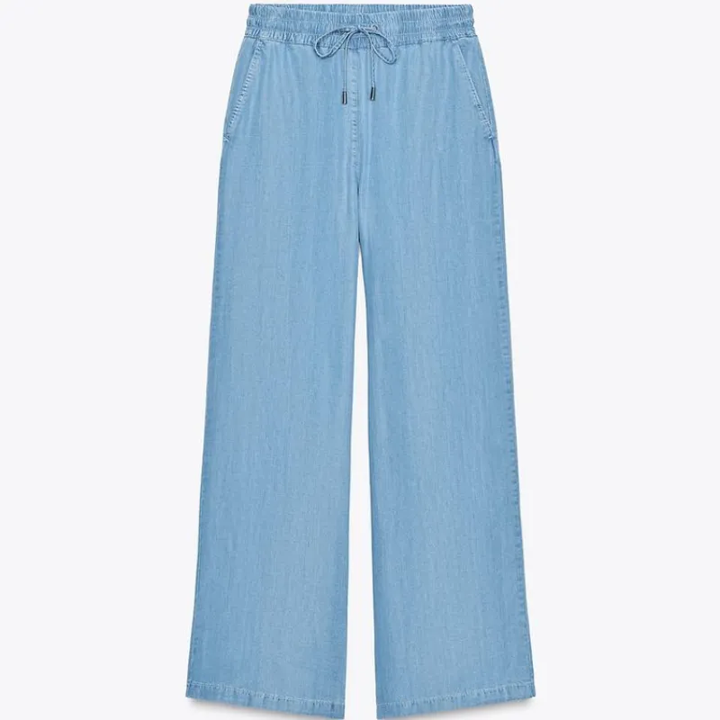 Pantalón ancho cintura elástica 