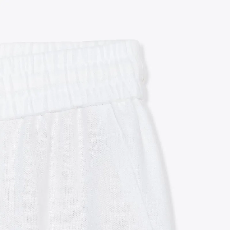 Pantalón ancho lino cinturon
