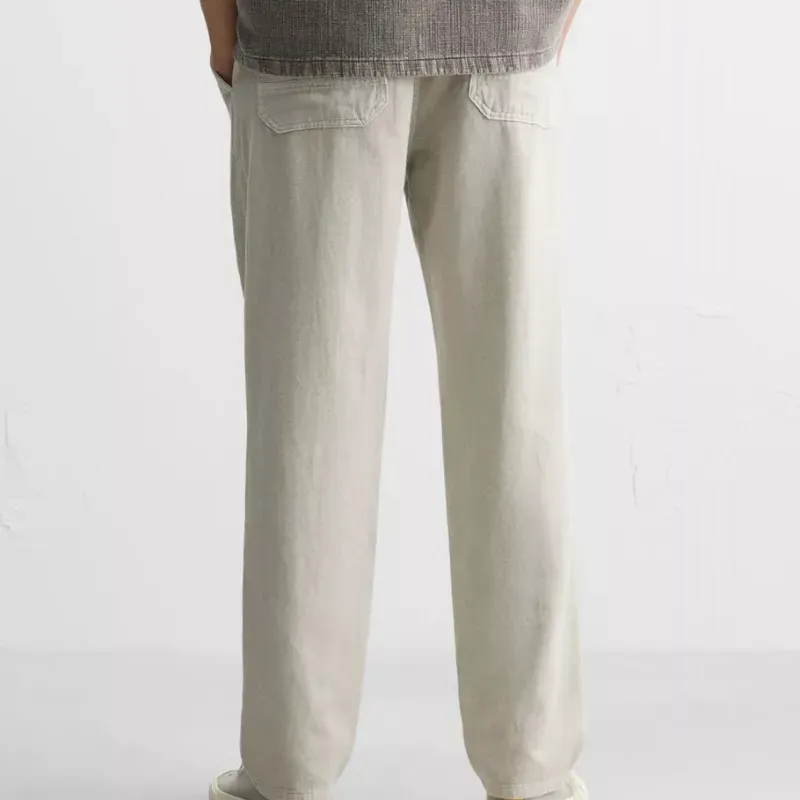 Pantalón de Algodon-Lino