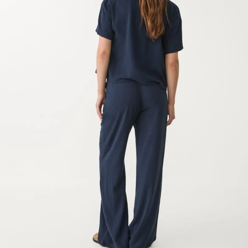 Pantalón fluido con mezcla de lino