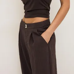 Pantalón aculotte Rústico