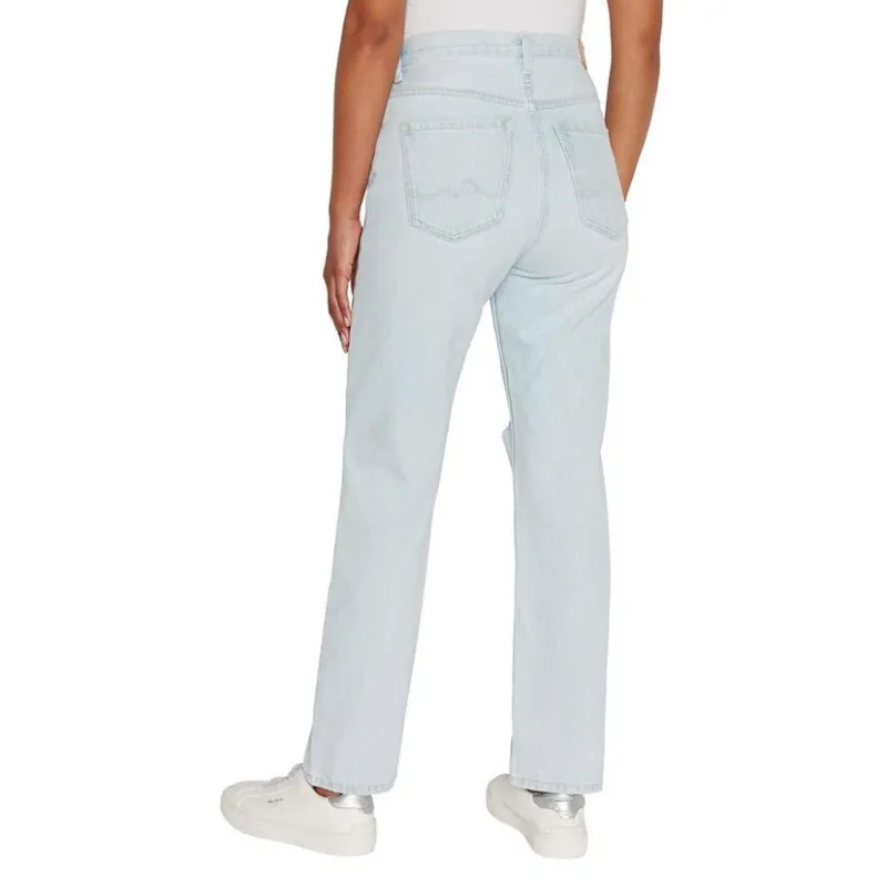 Pantalón recto con rotos