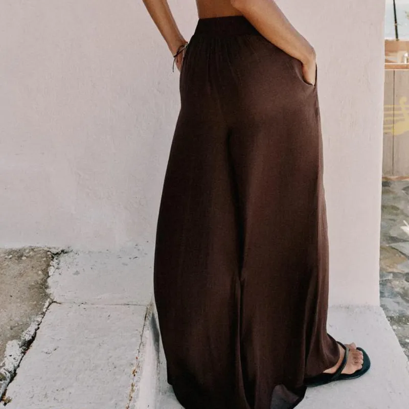 Pantalón Satinado Extra Wideleg