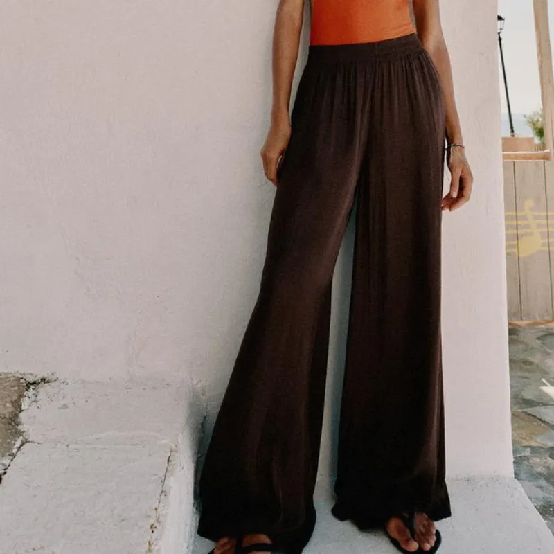 Pantalón Satinado Extra Wideleg