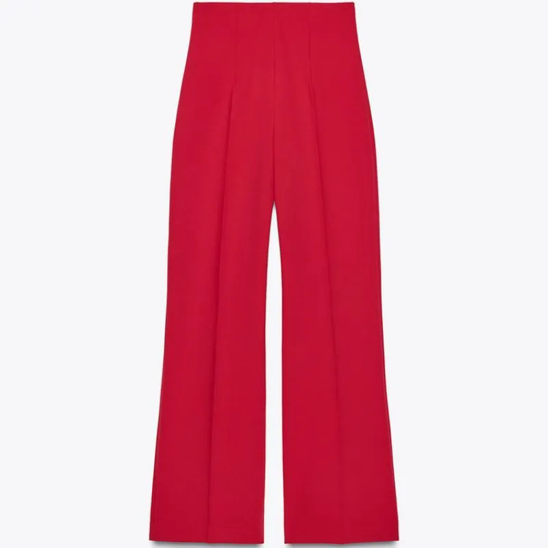 Pantalón tiro alto cremallera 