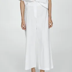 Pantalón wide leg algodón 