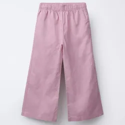 Pantalón wide leg con lino