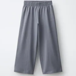 Pantalón Wide-Leg Interlock