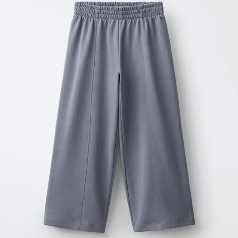 Pantalón Wide-Leg Interlock