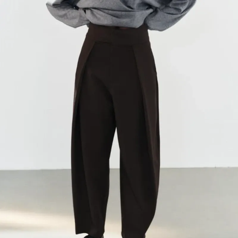 Pantalón Wide-Leg Pliegues