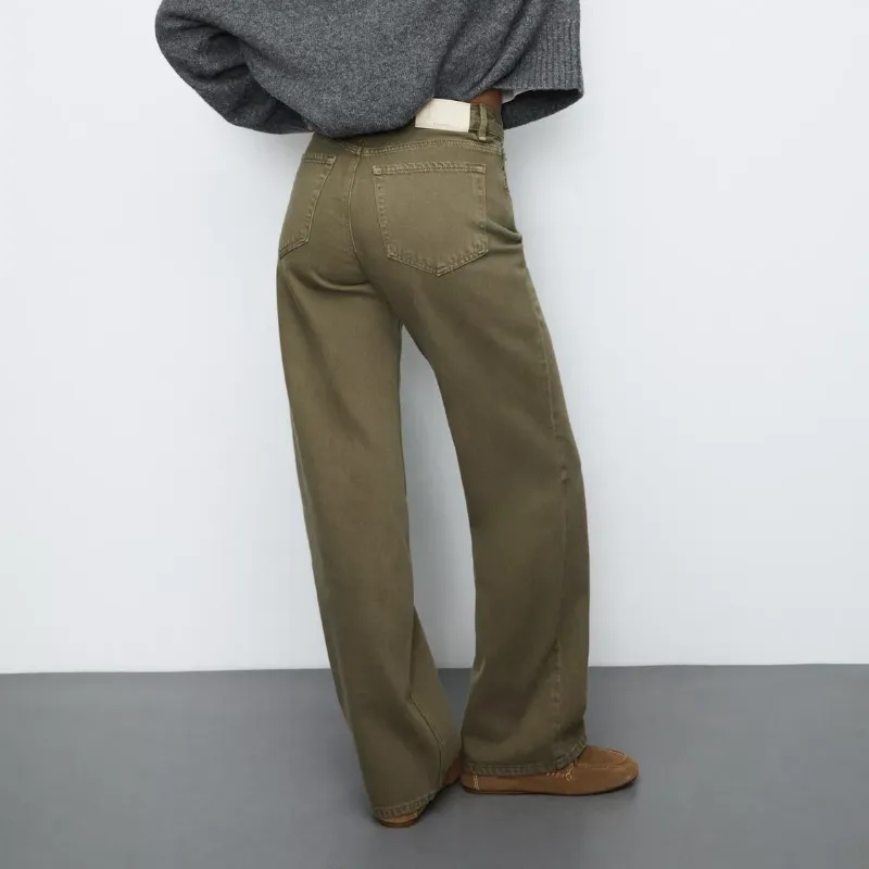 Pantalón wide tiro alto