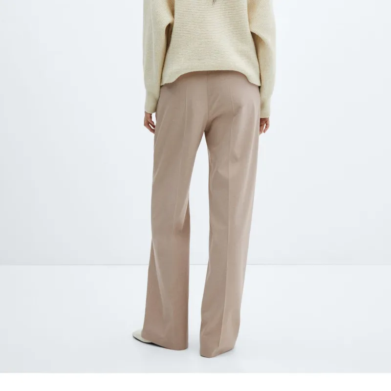 Pantalón wideleg cintura elástica 