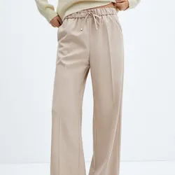 Pantalón wideleg cintura elástica 