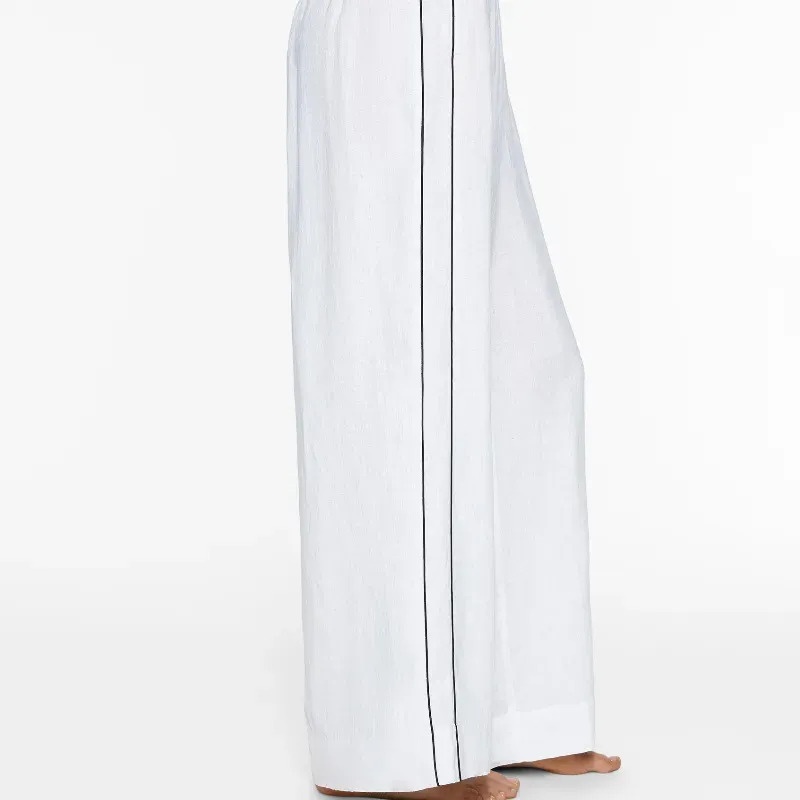 Pantaloneta detalla rayas negras (lino)