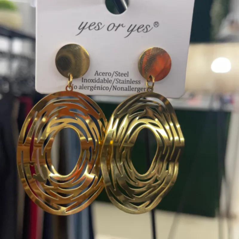 Pendientes Óvalos Dorados