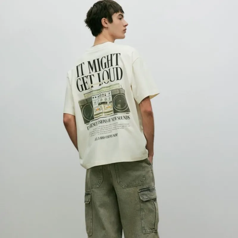 Playera loose fit con diseño