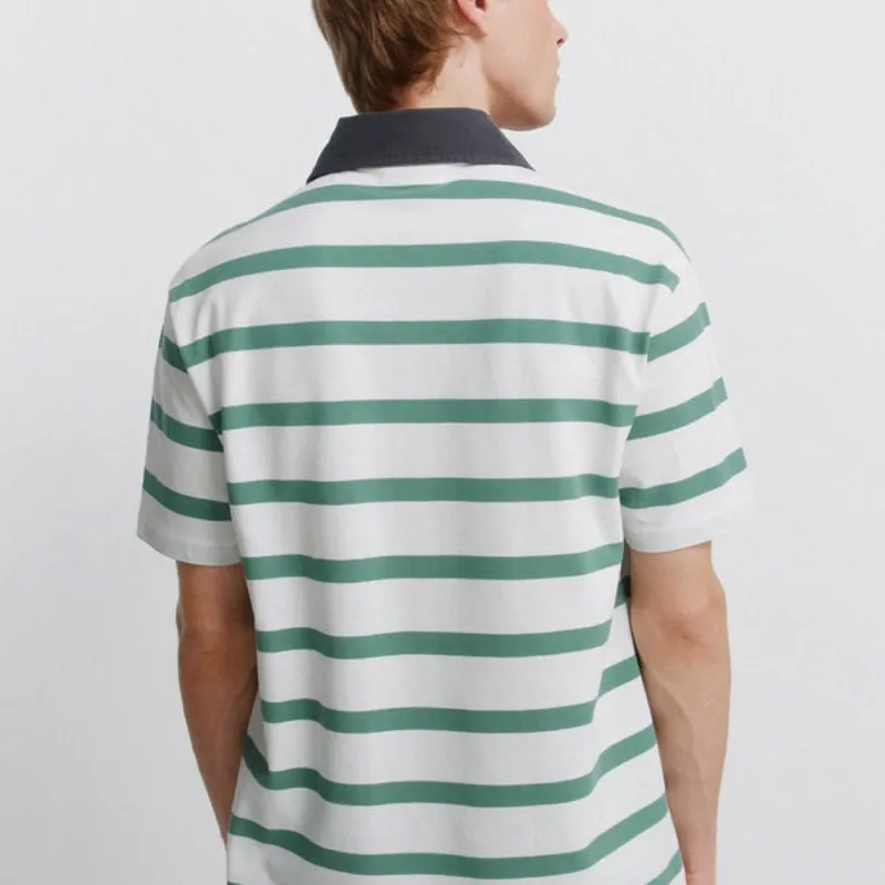 Polo piqué rayas contraste regular fit