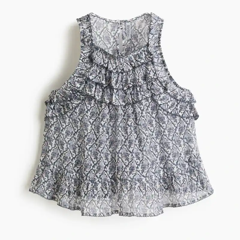Ruffle-Trimmed Top