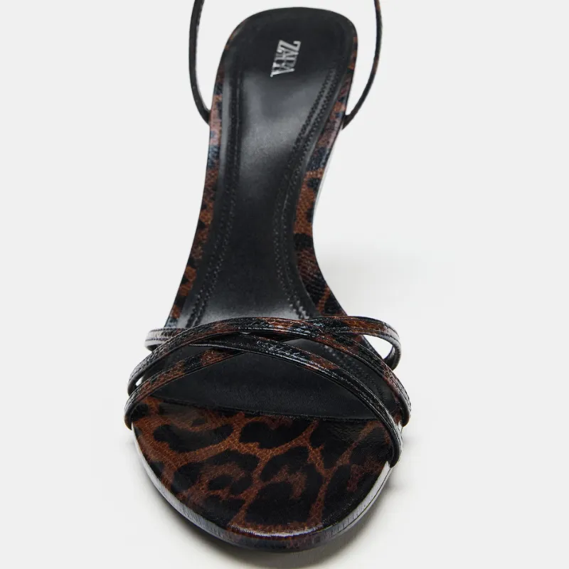 Sandalia Tacón Animal Print