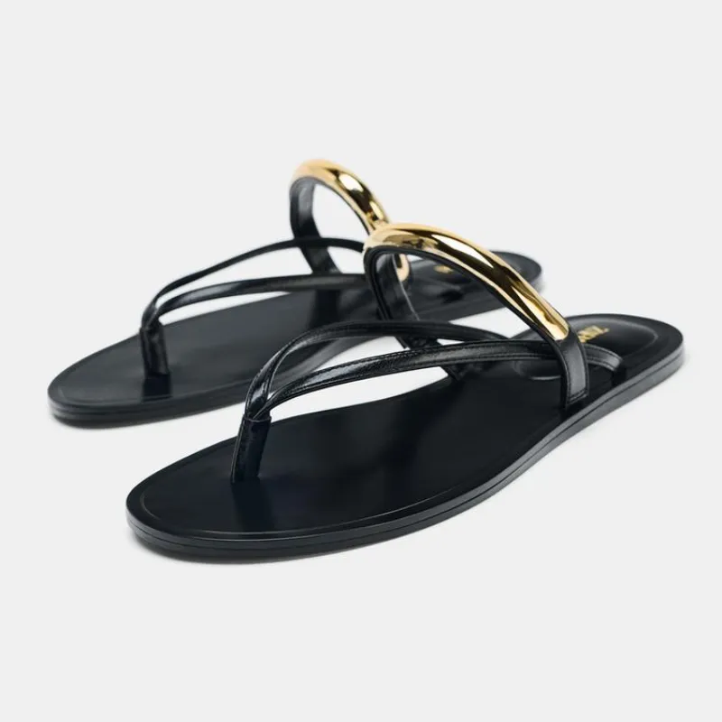 Sandalias aplique metálicos