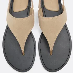Sandalias Planas Tong Piel