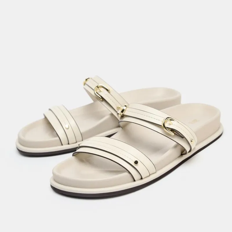 Sandalias plana hebillas 