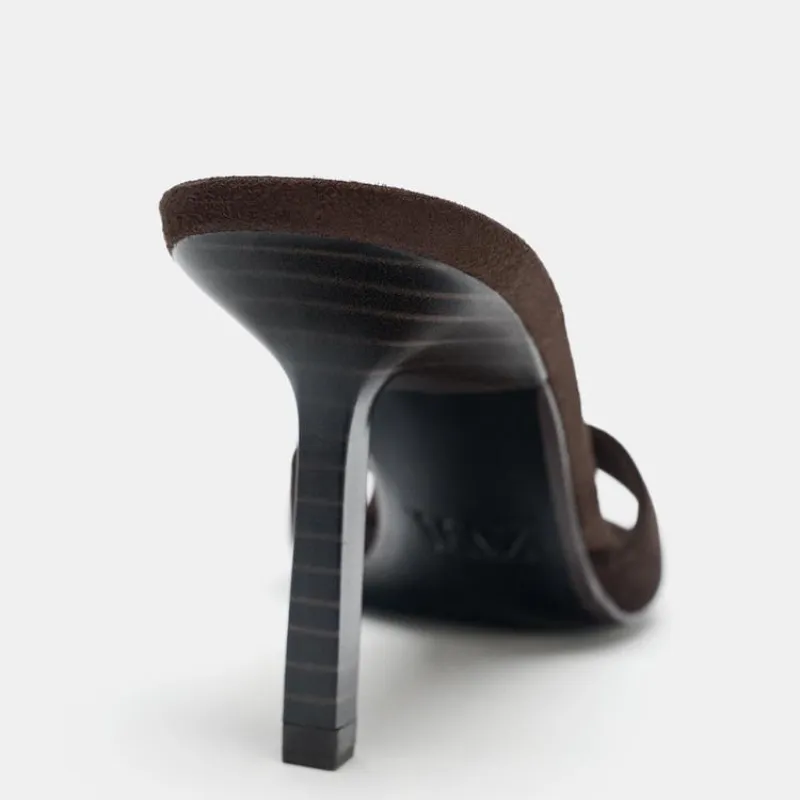 Sandalias tacón serraje