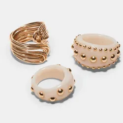 Set 3 Anillos Tachas
