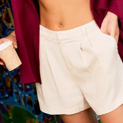 Short Corto Mezcla Lino