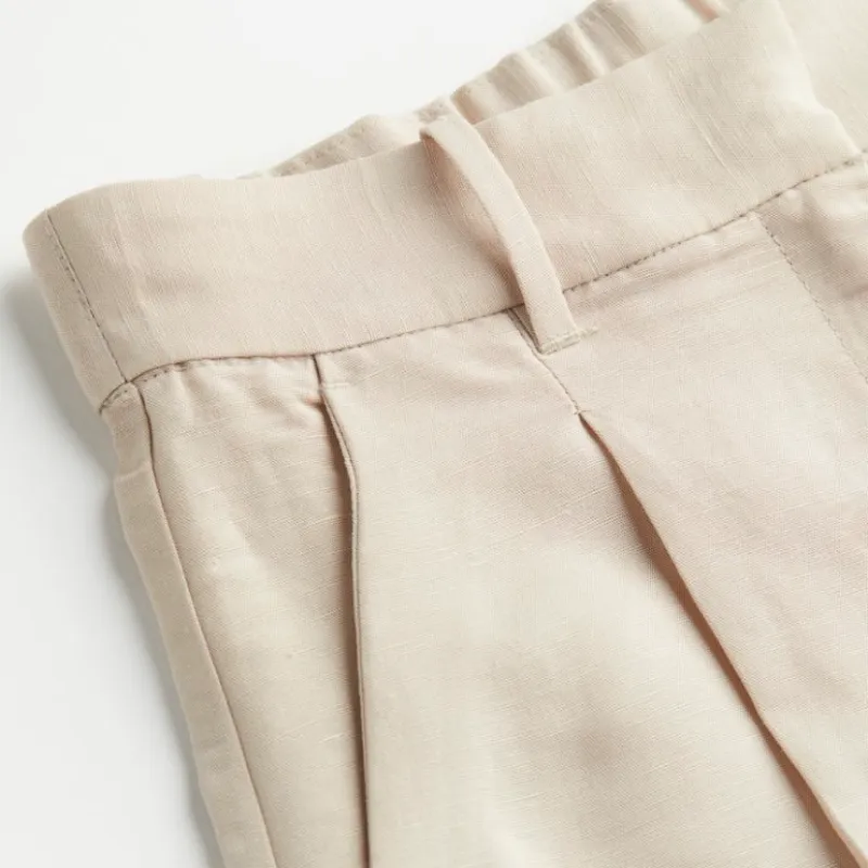 Short en mezcla de lino