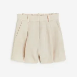 Short en mezcla de lino