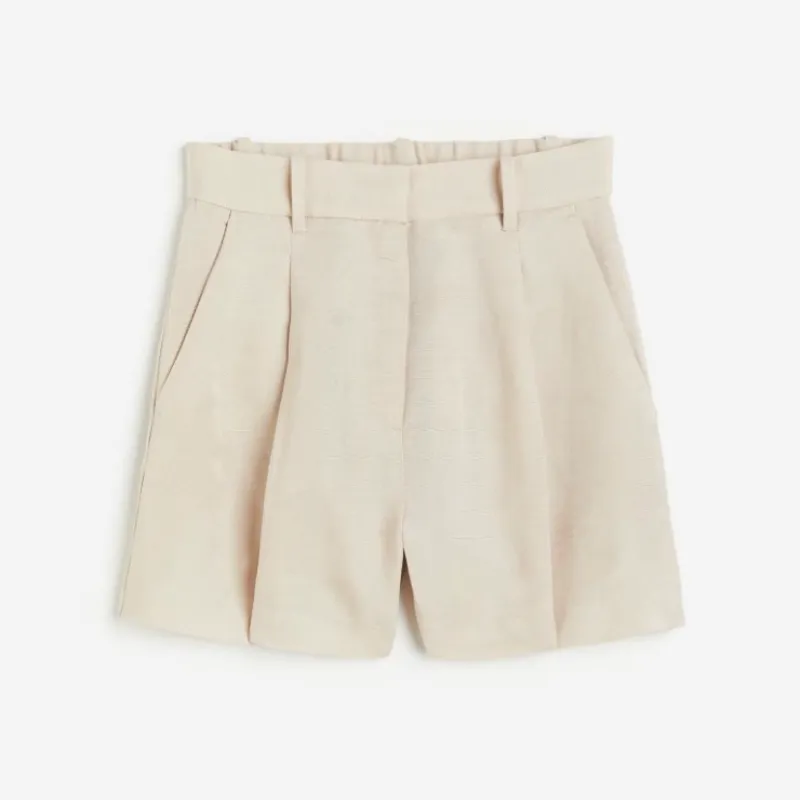 Short en mezcla de lino