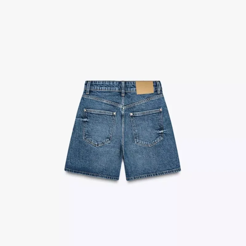 Short mom fit tiro alto