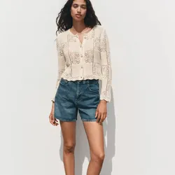 Short mom fit tiro alto