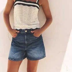 Short Mom fit tiro alto