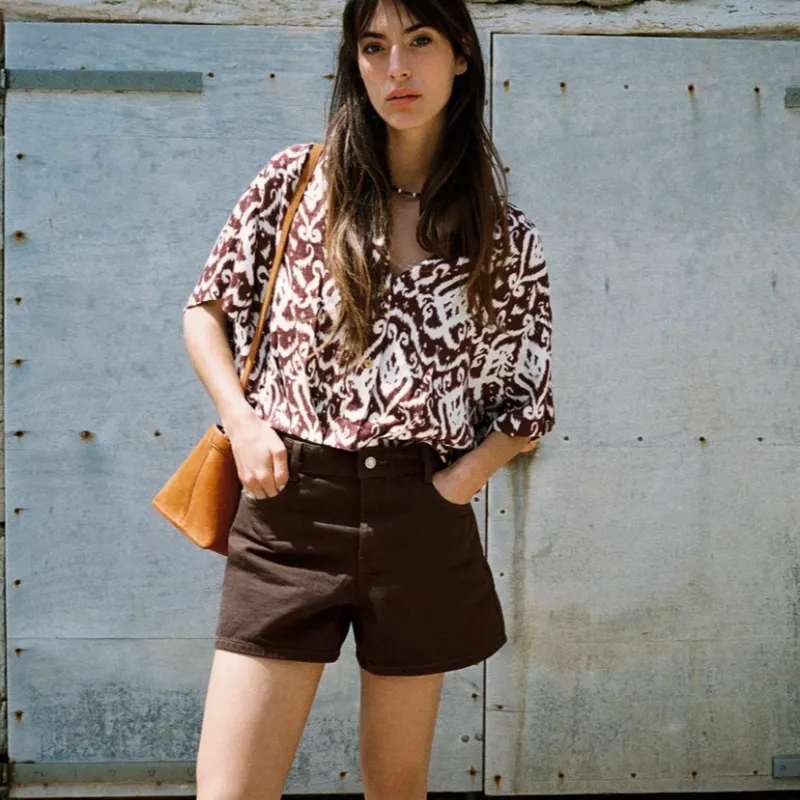 Short MOM fit tiro medio