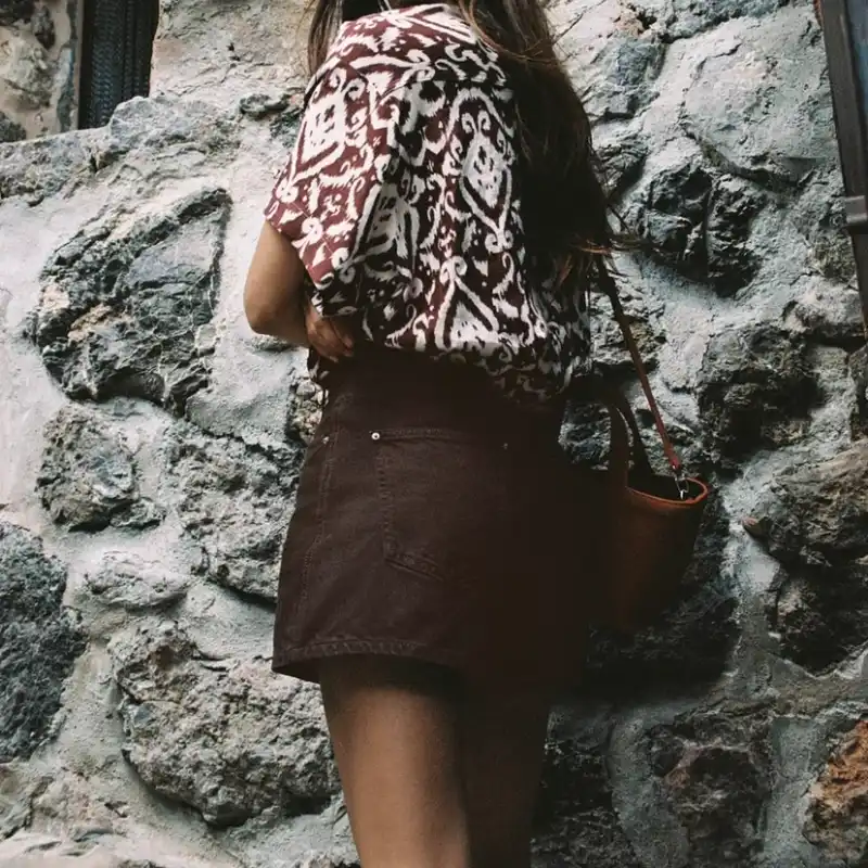 Short MOM fit tiro medio