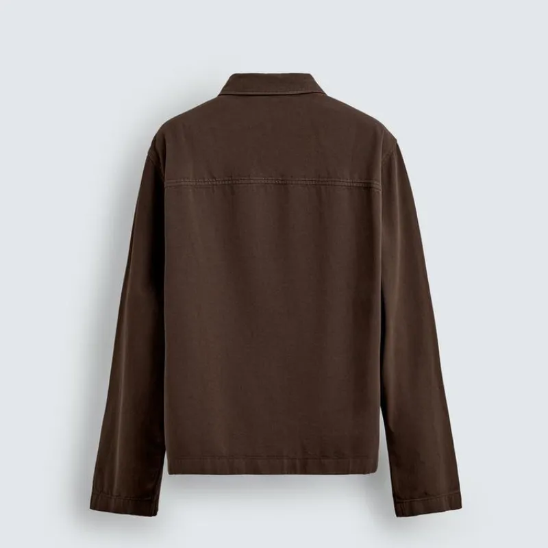 Sobrecamisa relaxed fit (Marrón/ algodón)