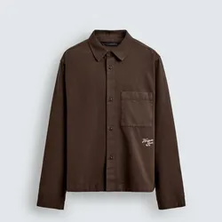 Sobrecamisa relaxed fit (Marrón/ algodón)