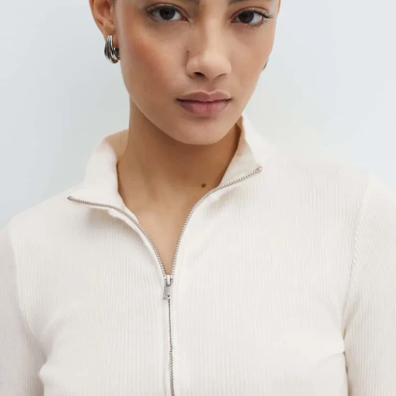 Suéter cuello Perkins cremallera