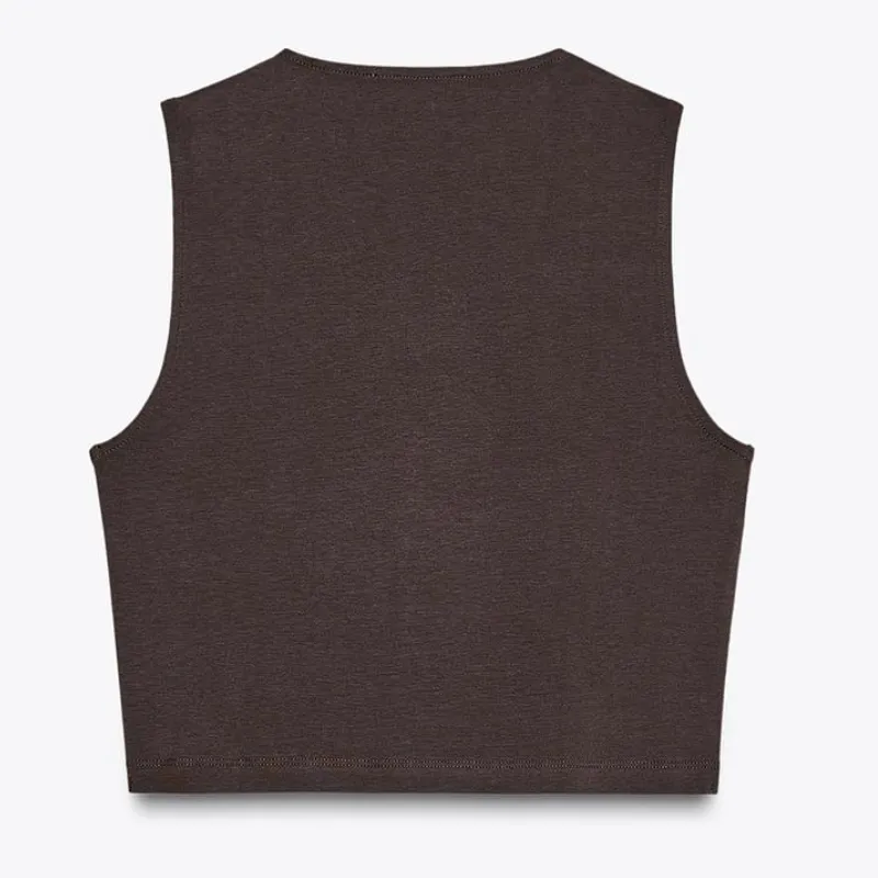 Top Cropped Algodòn 