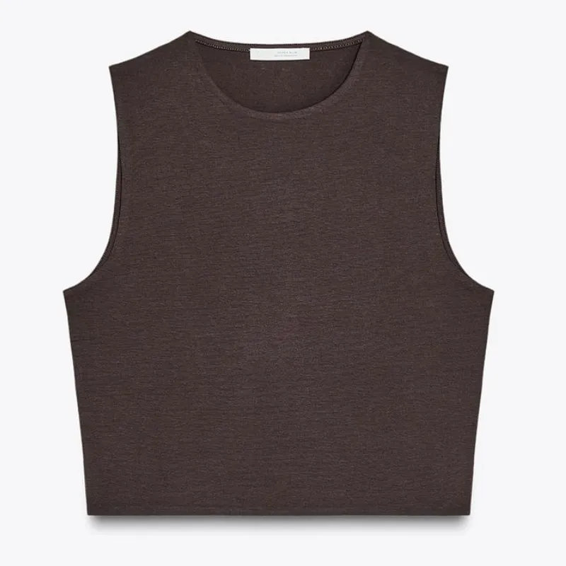 Top Cropped Algodòn 