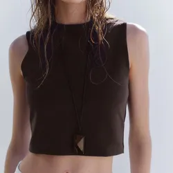 Top Cropped Algodòn 